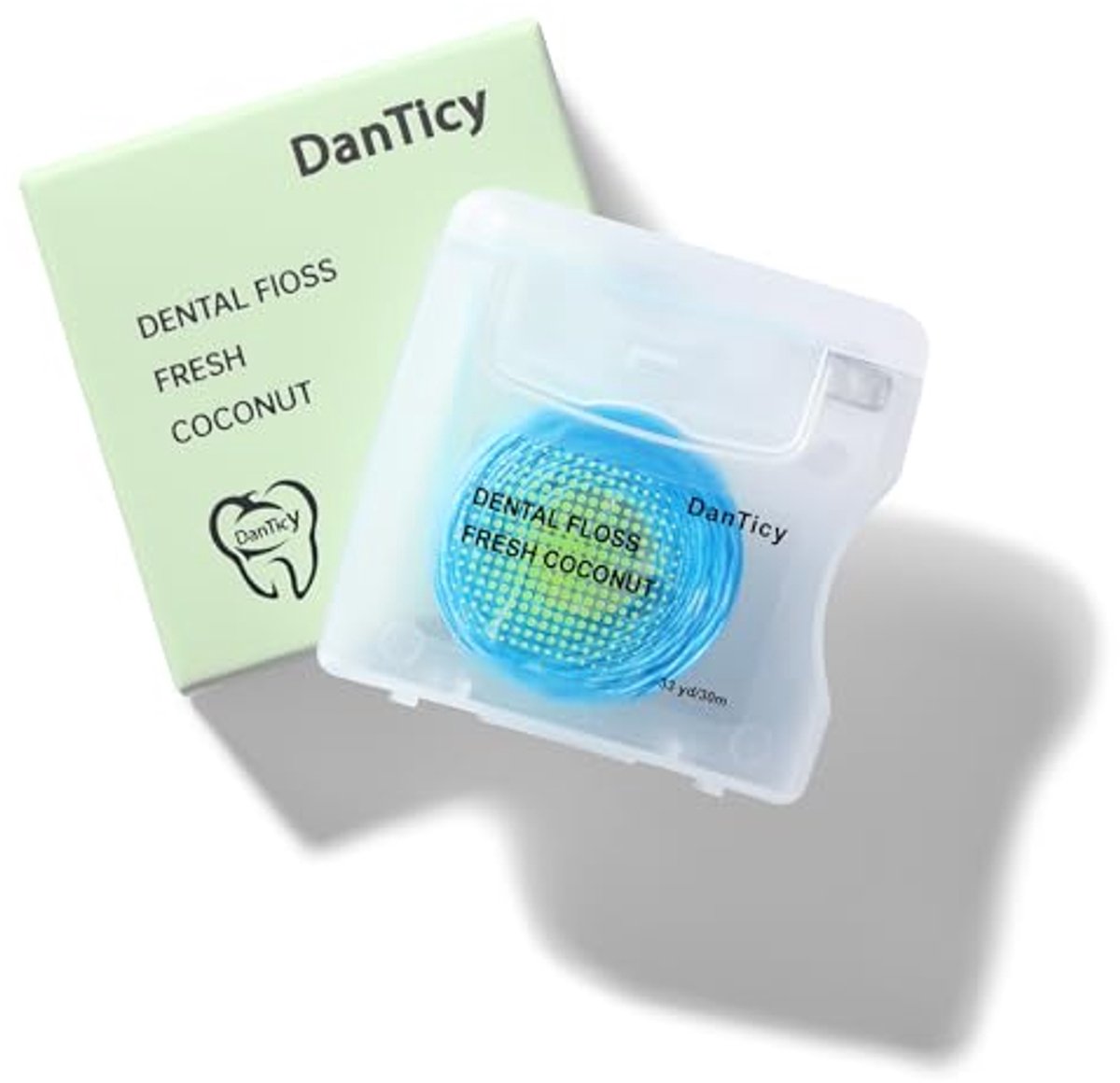Diepe Reiniging Kokosolie Tandzijde - Natuurlijke Gewaxte Floss voor Grote Tandafstanden