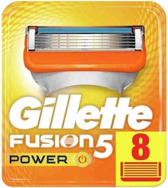 Gillette Fusion5 Power Scheermesjes Voor Mannen - 8 Navulmesjes - XL verpakking