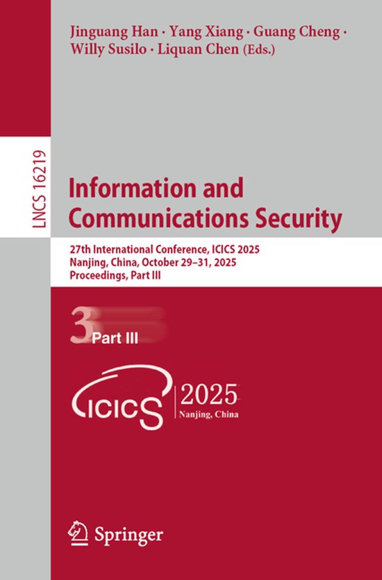 Lecture Notes in Computer Science16219- Information and Comm ... - cover