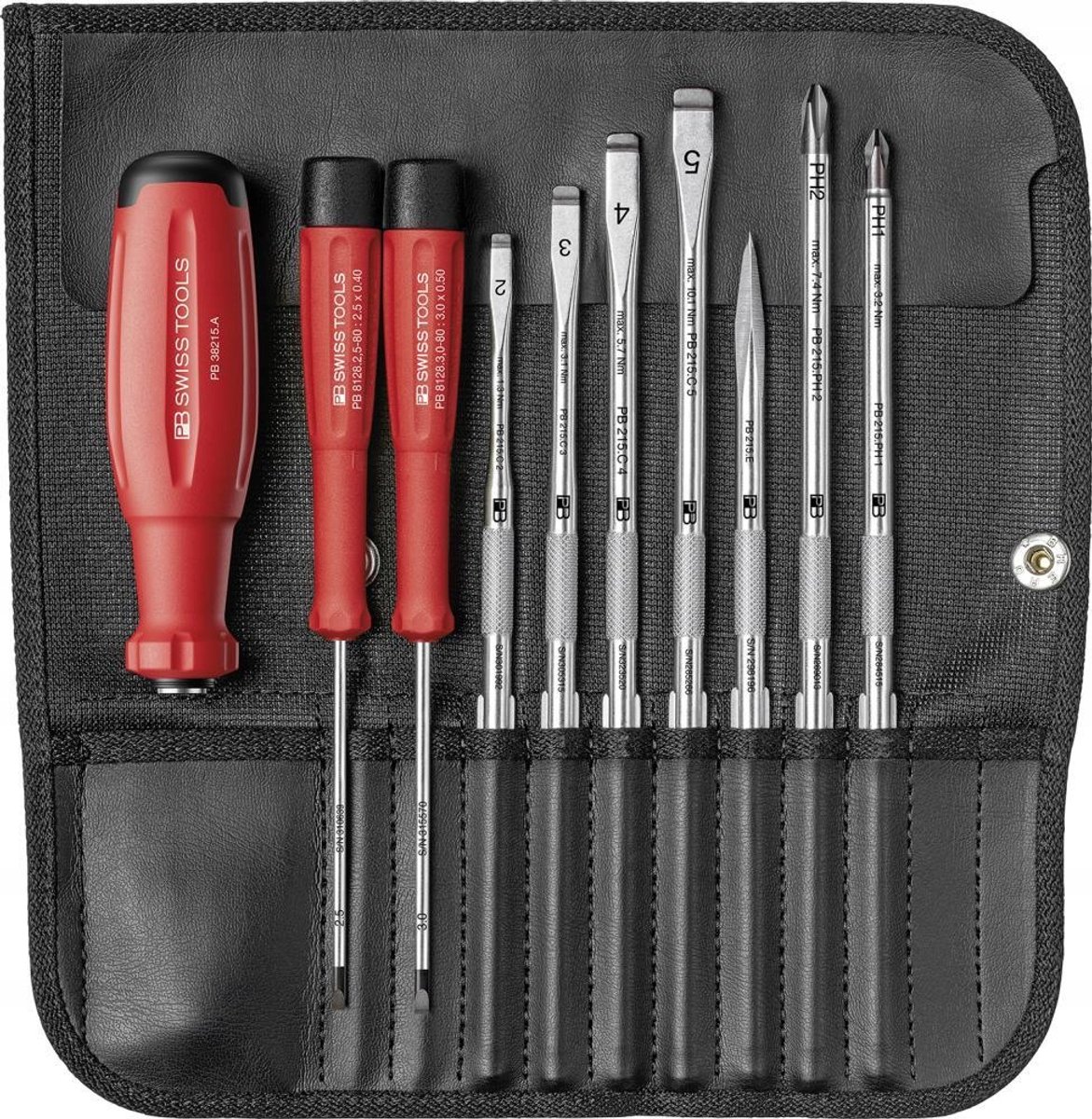 PB Swiss Tools Wisselbit Set 10-delig met het 2-componenten Handvat