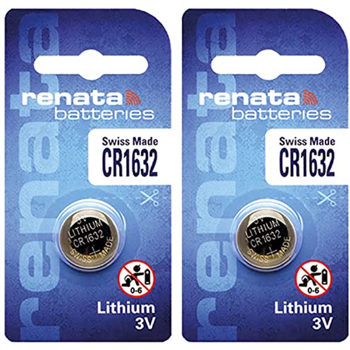 Knoopcel Batterij CR1632 137mAh 3V - 2 Stuks
