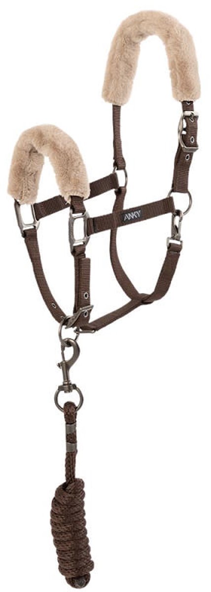 Halster en touw Check Velvet ATH25002 Deep Taupe - Cob
