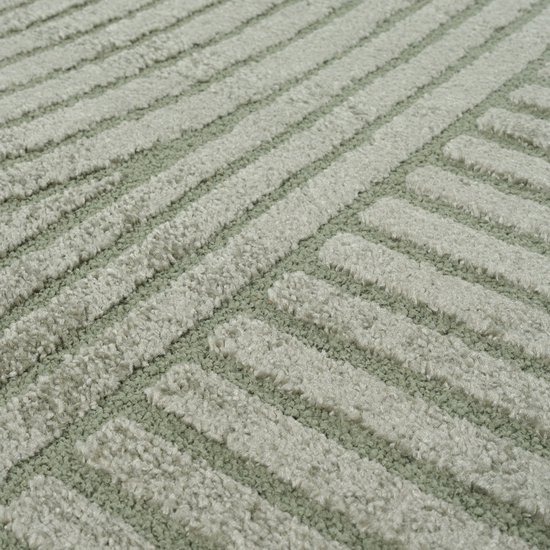 Tapis Mia's Teppiche Atlas – tapis moderne à structure 3D et effet de relief, doux et élégant, vert, 80 x 150 cm