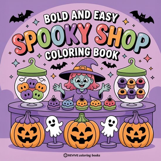 Bold & Easy Stress Relief Coloring Books- Bold & Easy Spooky ... - cover