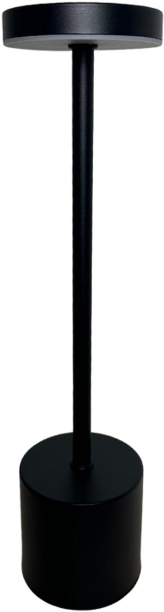 Tafellamp Oplaadbaar - Tafellamp Zwart - Draadloos En Dimbaar - Tafellamp 3 kleuren - Moderne Touch Lamp - Nachtlamp Slaapkamer