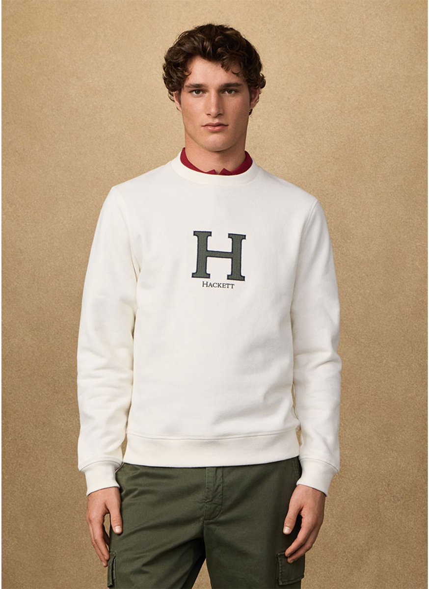 Hackett Heritage Peaks Sweatshirt Wit S Man