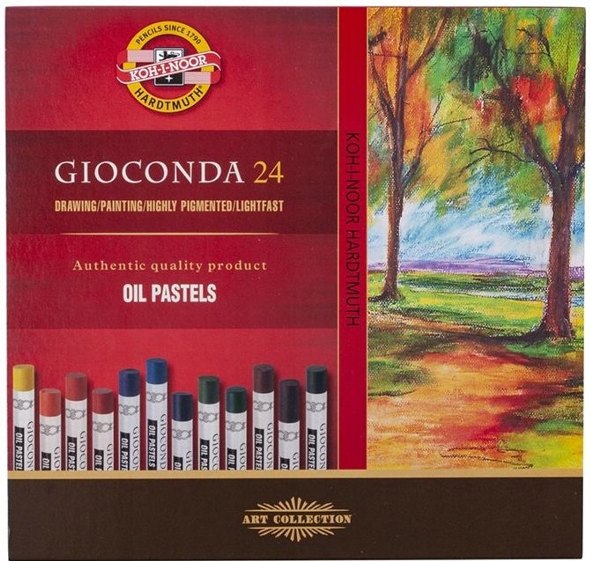 Koh-i-Noor Gioconda oliepastels, 24 kleuren