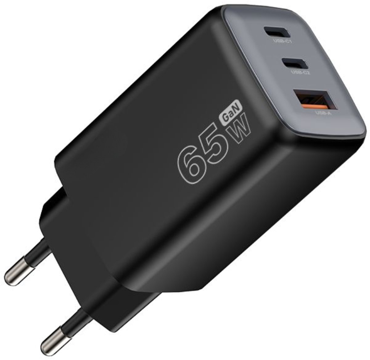 65W GaN Snellader - 2x USB-C + 1x USB-A - Power Delivery 3.0 - Supersnelle Oplader geschikt voor Laptop, Smartphone & Meer