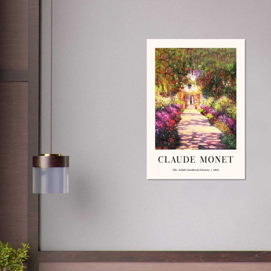 Affiche Claude Monet - Le Garden de l'artiste à Giverny II 50x70 cm