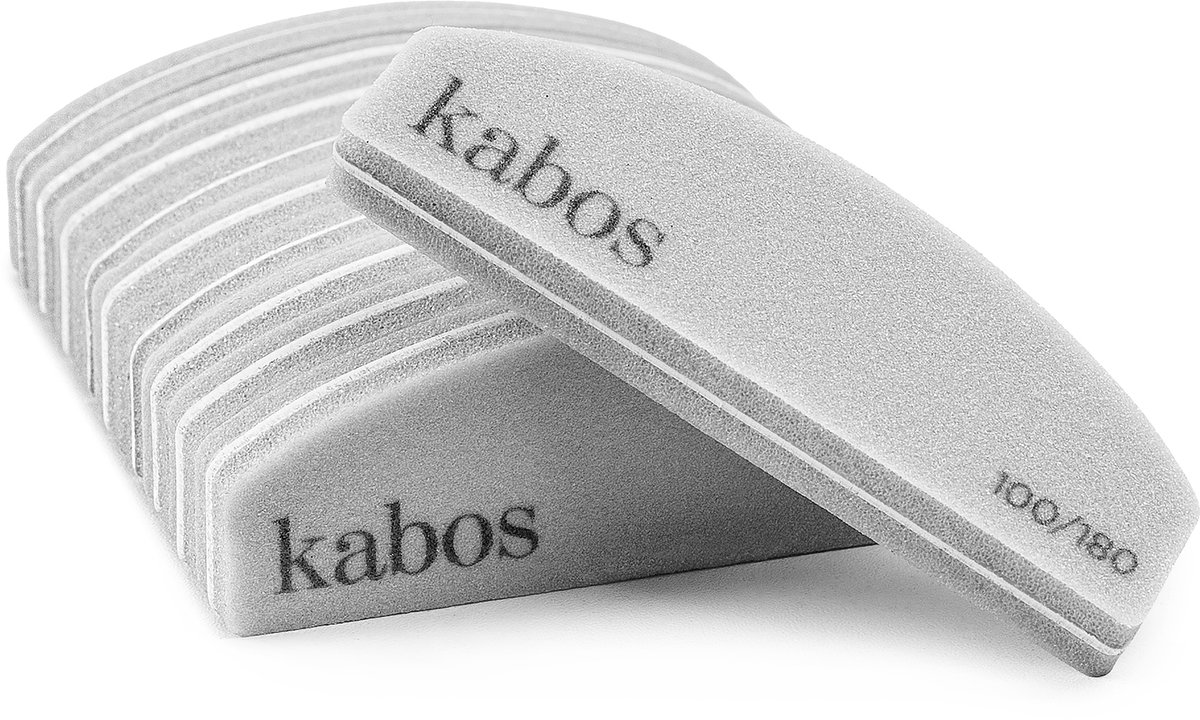 Kabos Professionele Glazen Nagelvijl Nagel polijster 100/180 - 10 stuks