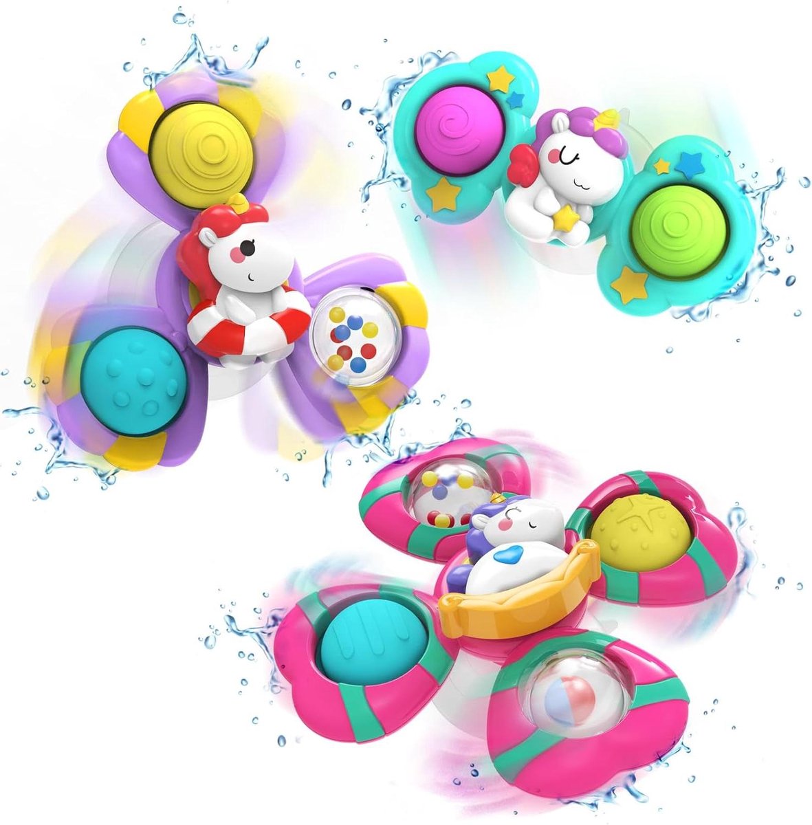 Provento - Speelgoed voor meisjes - Sensorische spelletjes - Spinner tol - Kinderstoel - Pasgeborenen - Badspel