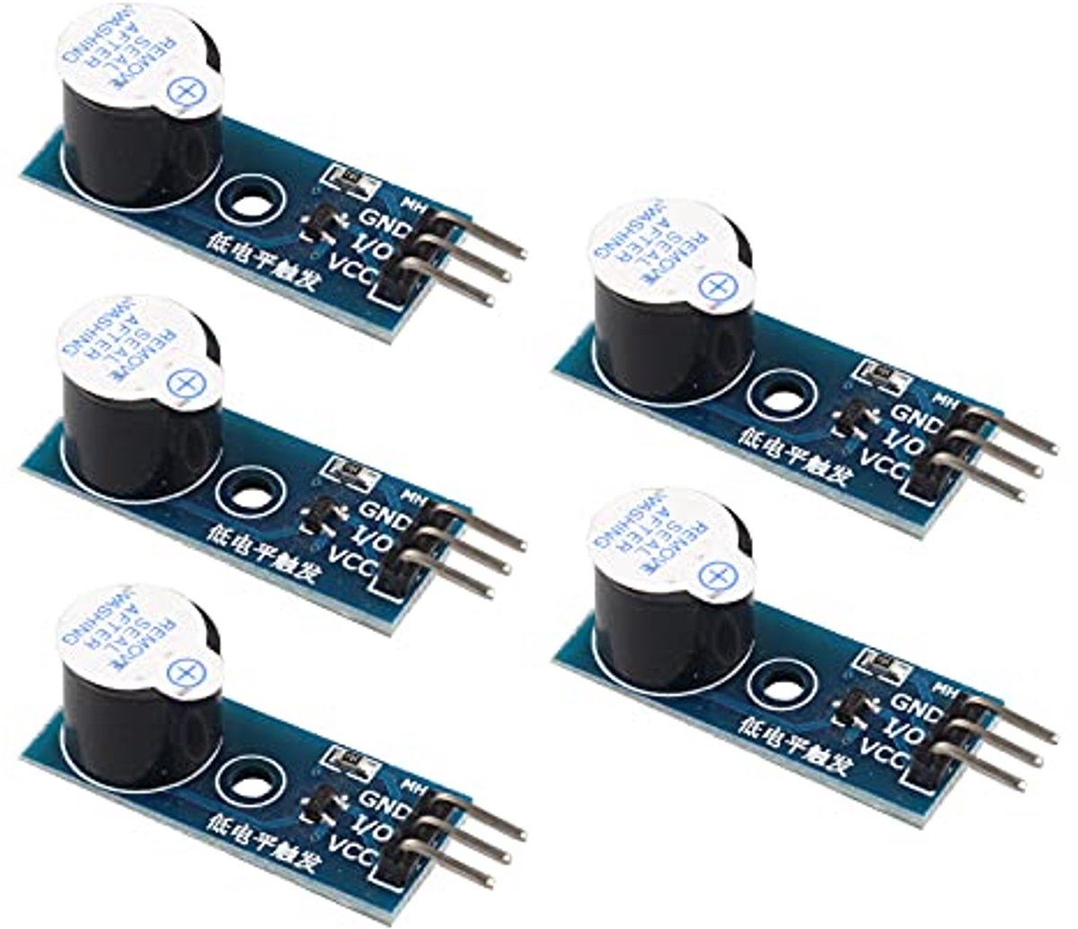 5 Stuks 3.3-5V Actieve Laag Niveau Trigger Buzzer Alarm Geluidsmodule voor Arduino