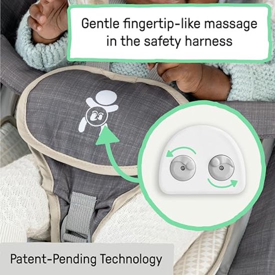 Schommelstoel en Bouncer met Buikmassage voor Baby's 0-6 Maanden — afbeelding 2