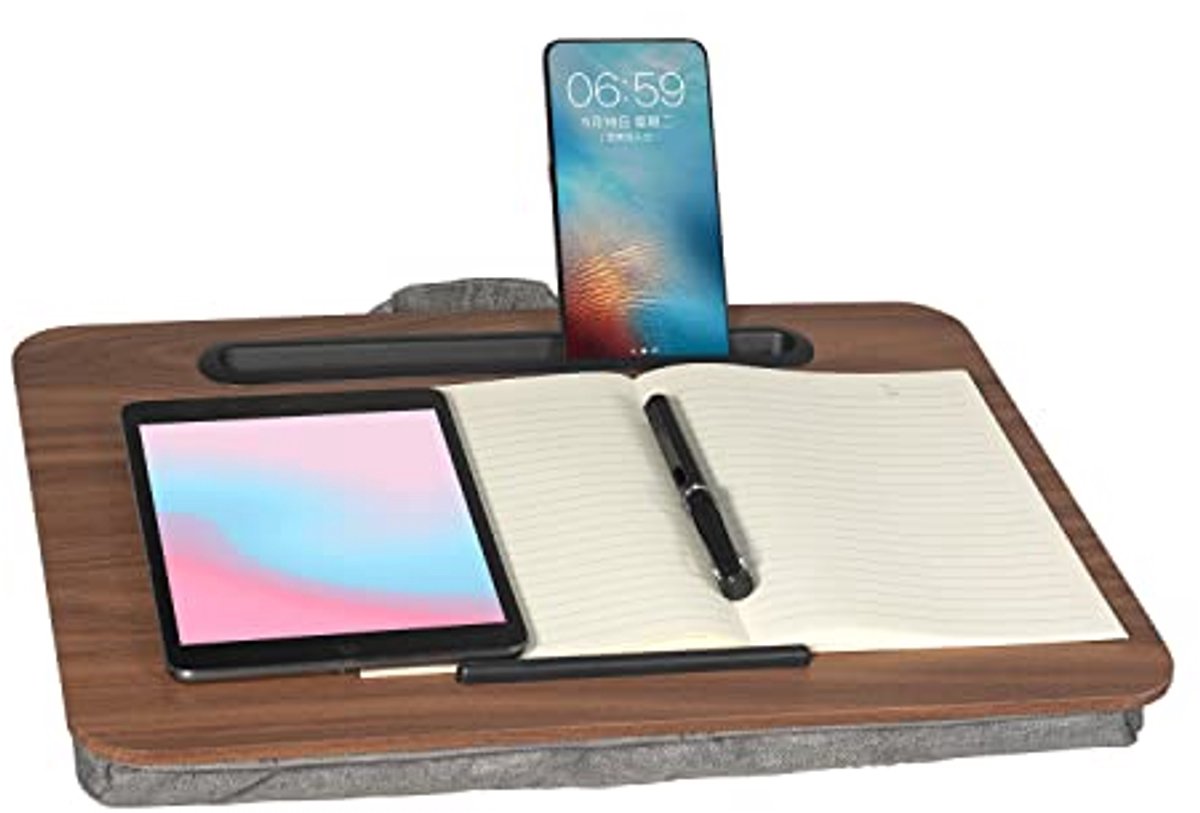 Draagbare Bruin Laptopdesk voor Thuis en Op Kantoor - Geschikt voor Laptops tot 16 inch