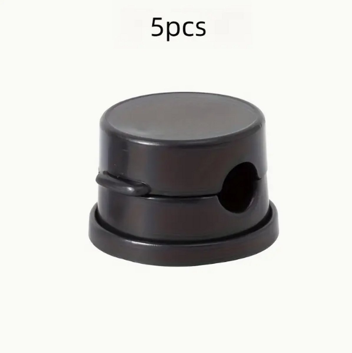 Image of 5 stuks Draaibare Magnetische Kabelorganizers - 360° Verstelbare Hoek, Wandgemonteerde Duurzame Plastic Snoerhouders voor Bureau, Thuiswerkplek & Kantoorruimte - Ongestoorde Opladers, Eenvoudige Installatie, Minimalistisch Ontwerp, Veilige Greepfunct