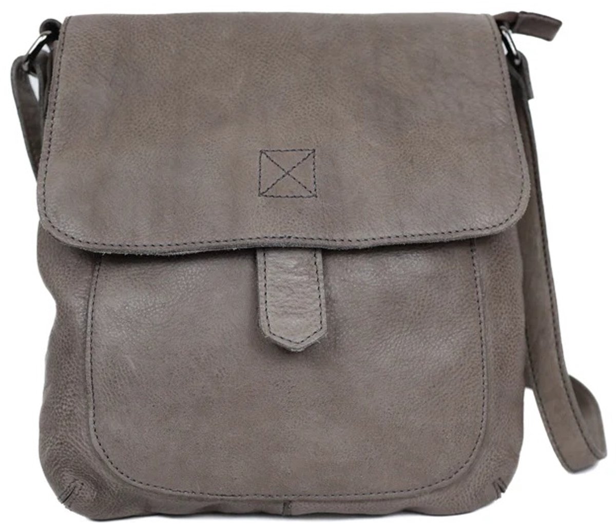 Bear Design Jip Leren Schoudertas - Grijs