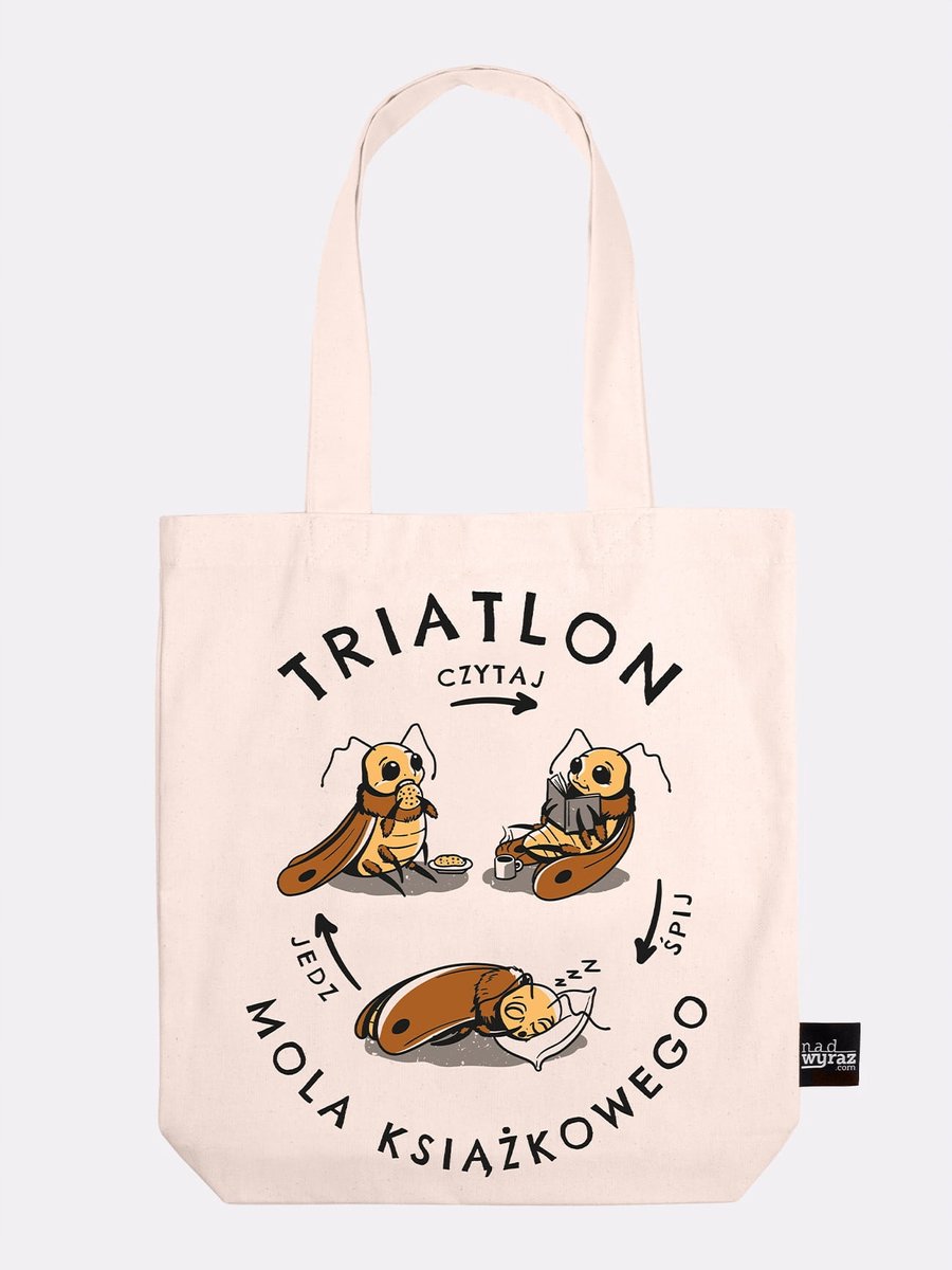 Boekenwurm Triathlon Katoenen Tas - Stijlvol en Duurzaam