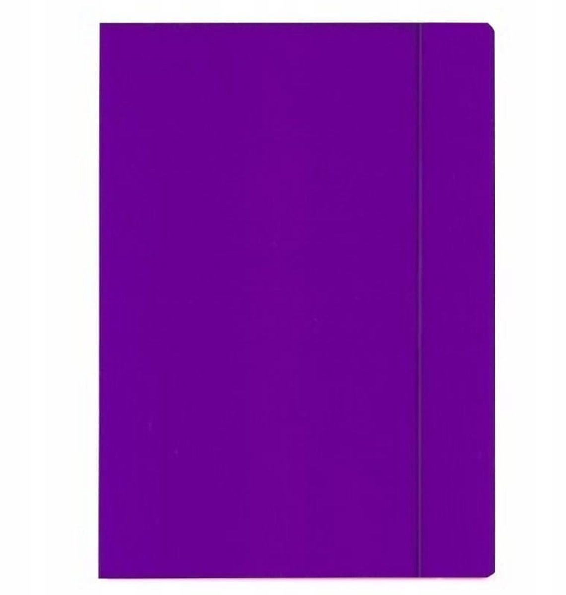 Barbara A4 map met elastiek, gelakt, 300g, paars