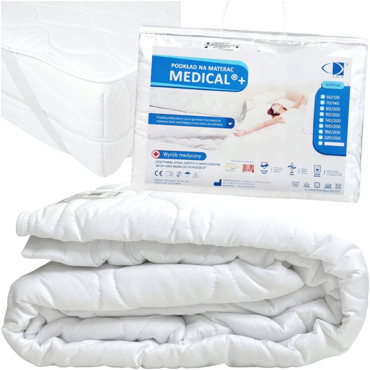 Medische matrasschoenen 80x200 cm - Anti-allergeen & wasbaar tot 95°C