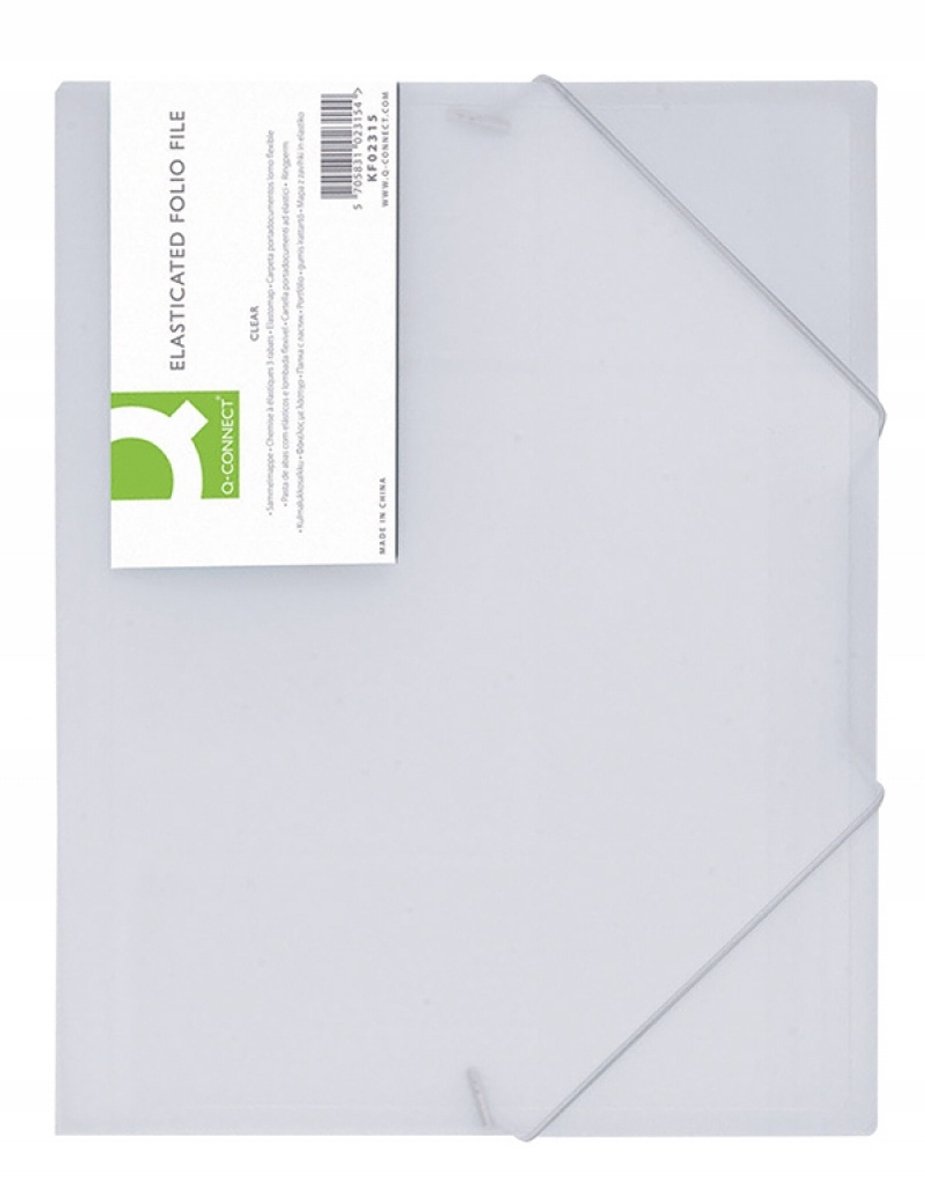 Q-Connect PP Map met Elastiek A4 Transparant Wit KF02315