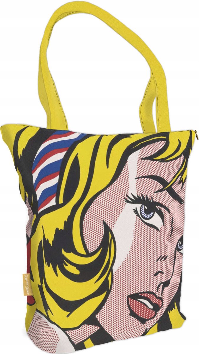 Shopper Tas met print "Meisje met haarlint" - Roy Lichtenstein