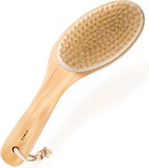 Simia™ Ergonomische Dry Brushing Huidborstel met Natuurlijke Haren - Huidverbetering - Anti cellulitis brush - Lichaamsborstel - Droogborstel
