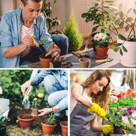 Kleine Tuingereedschapset voor Kinderen - 3 Stuks Mini Tuinschep, Handhark en Tuingereedschap voor Planten en Grondbewerking — afbeelding 3