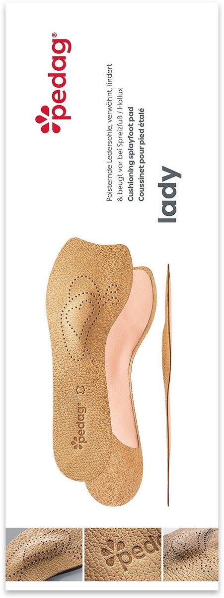 Pedag Lady | Inlegzolen | Comfort in hakken | Zelfklevend | Maat: 35 t/m 42