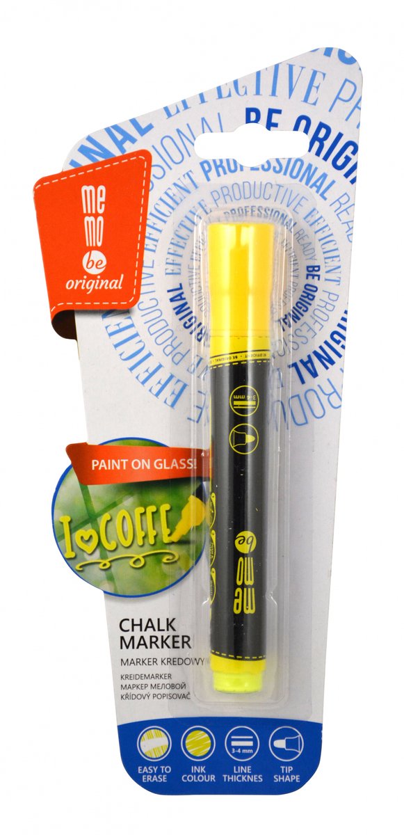 Neon Gele Krijtmarker met Ronde Punt - MM012-20
