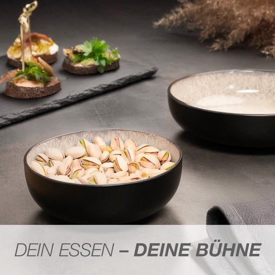 Moritz & Moritz BLOSSOM Servierschalen Groß - 2x Porzellan-Schale mit ⌀ 20cm & 29cm im floralem Design - Zum Anrichten von Speisen oder als Salatschüssel Keramik - Mikrowellen- & Spülmaschinengeeignet