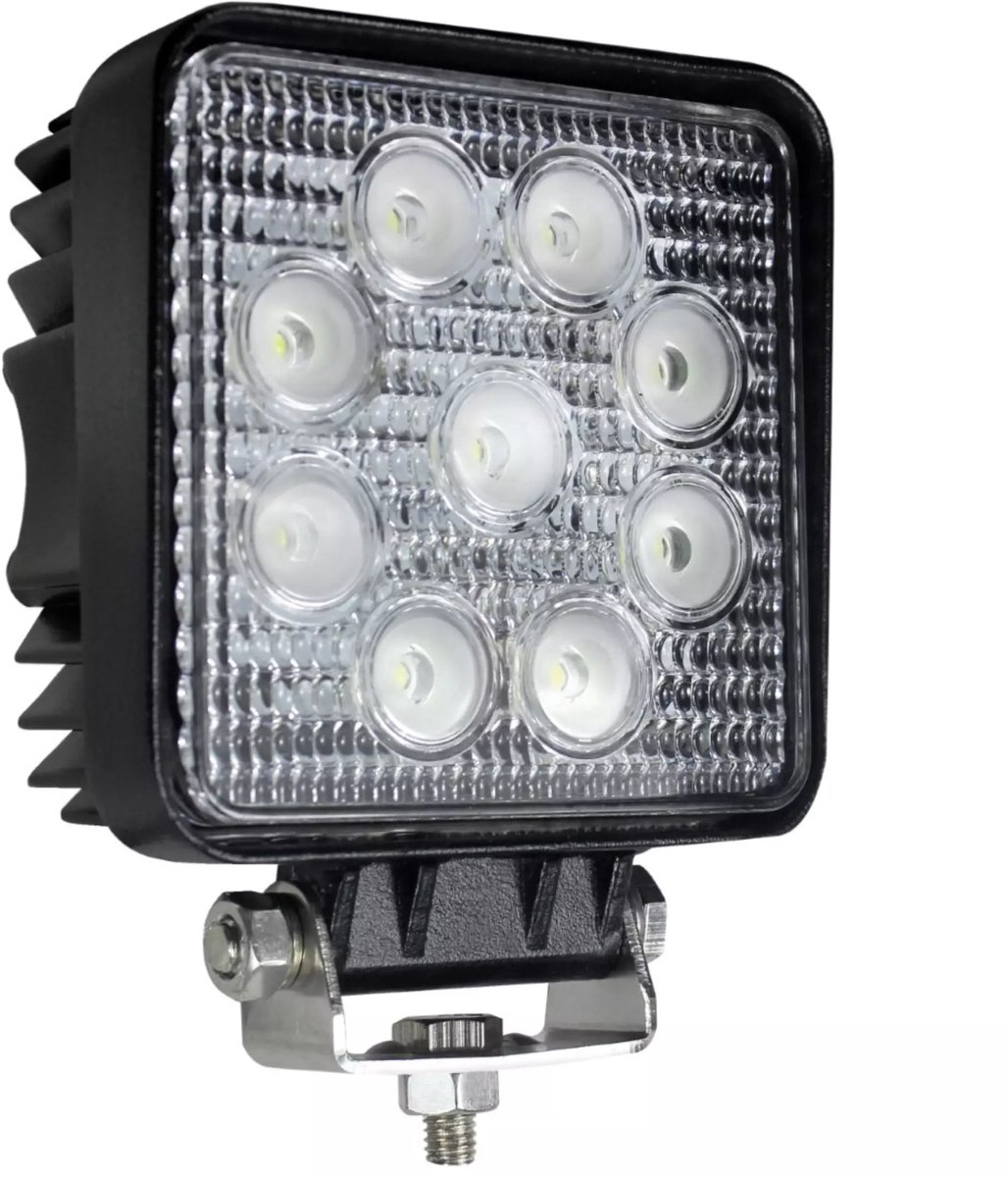 Bosma Led werklamp breedstraler - 126 x 107 x 52 mm - claxon 105 dB - waterdicht IP68 - 1600 lumen - voertuigen en bouwplaats