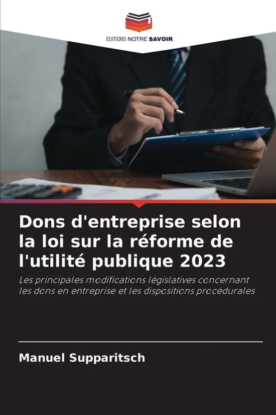 Dons d'entreprise selon la loi sur la réforme de l'utilité ... - cover