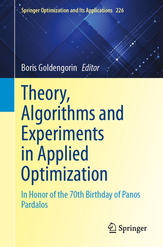 Springer Optimization and Its Applications226- Theory, Algorithms, and ...