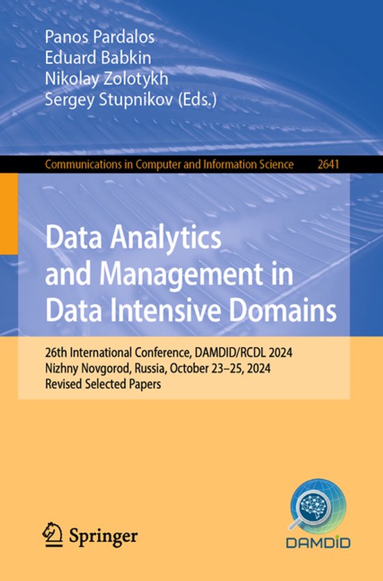 Communications in Computer and Information Science2641- Data ... - cover