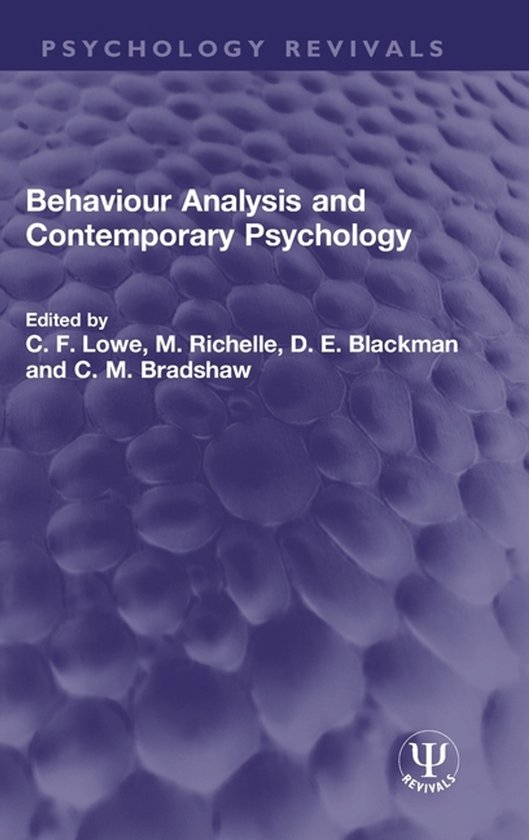 Psychology Revivals- Behaviour Analysis and Contemporary Psy ... - cover