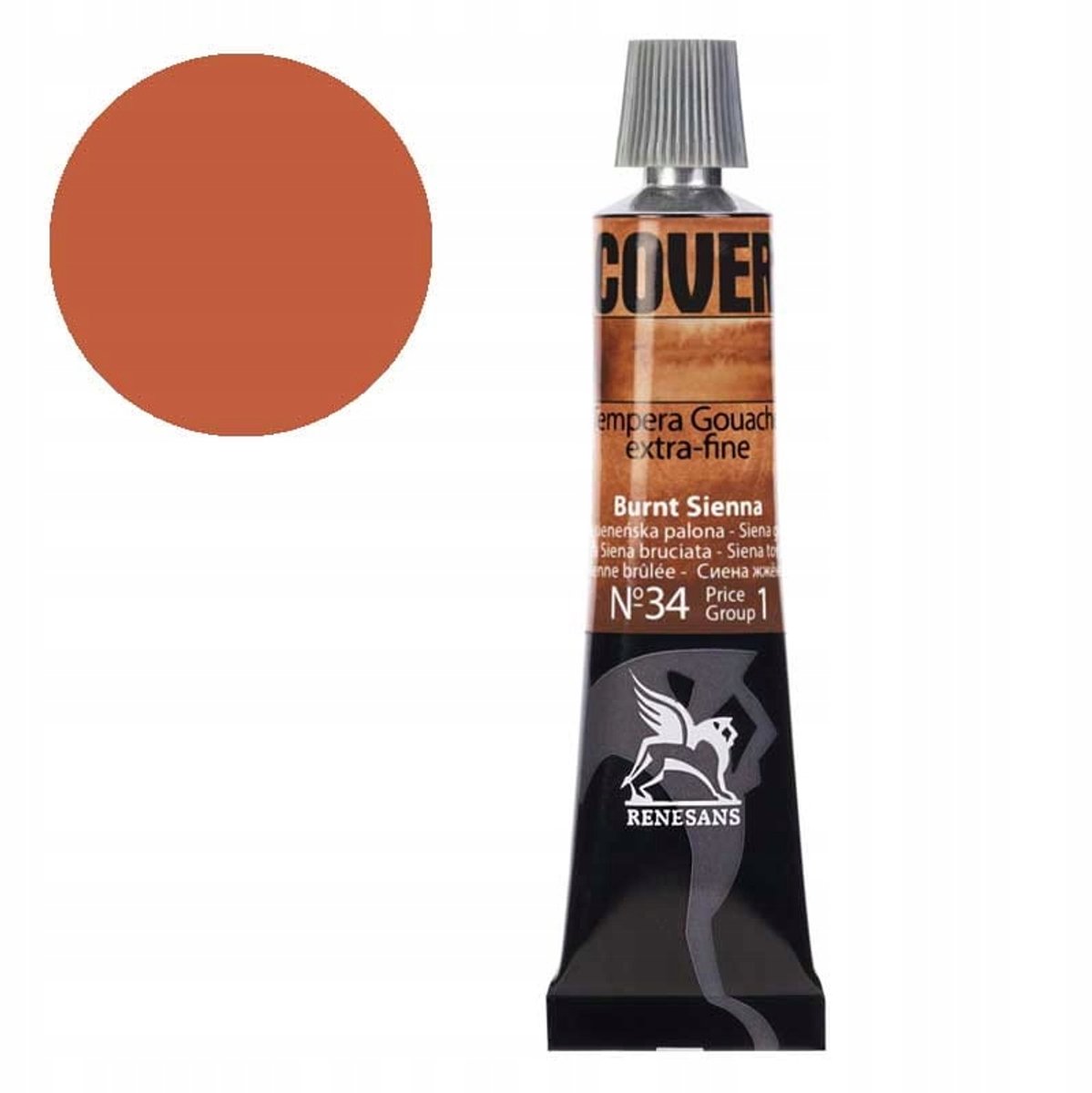 Reneans Cover Tempera Guuache 20ml - Breed Siena Bruin