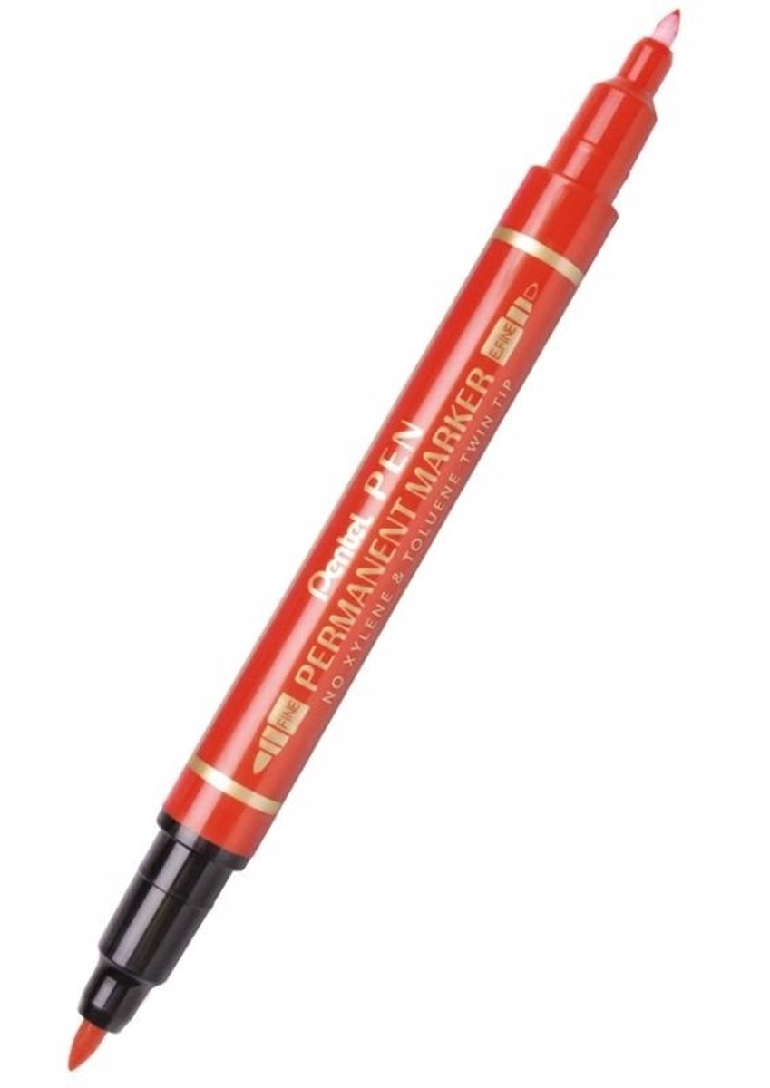 Pentel Permanent Marker Dubbele Punt Rood 0,6/1,2mm