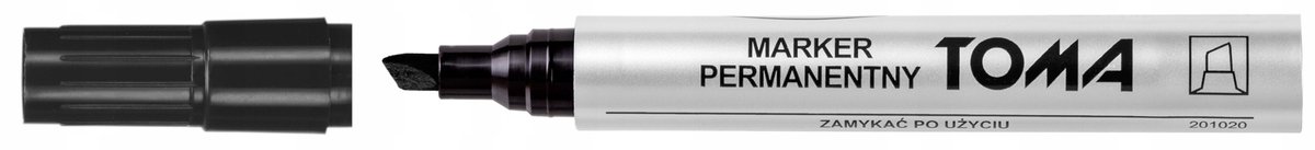 Toma TO-091 Stifte Marker Zwart - Watervast, Afgeschuinde Punt