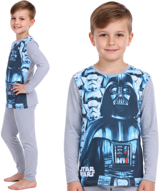 Pyjama Star Wars Dark Vador pour garçon, ensemble pyjama avec pantalon et manches longues 116