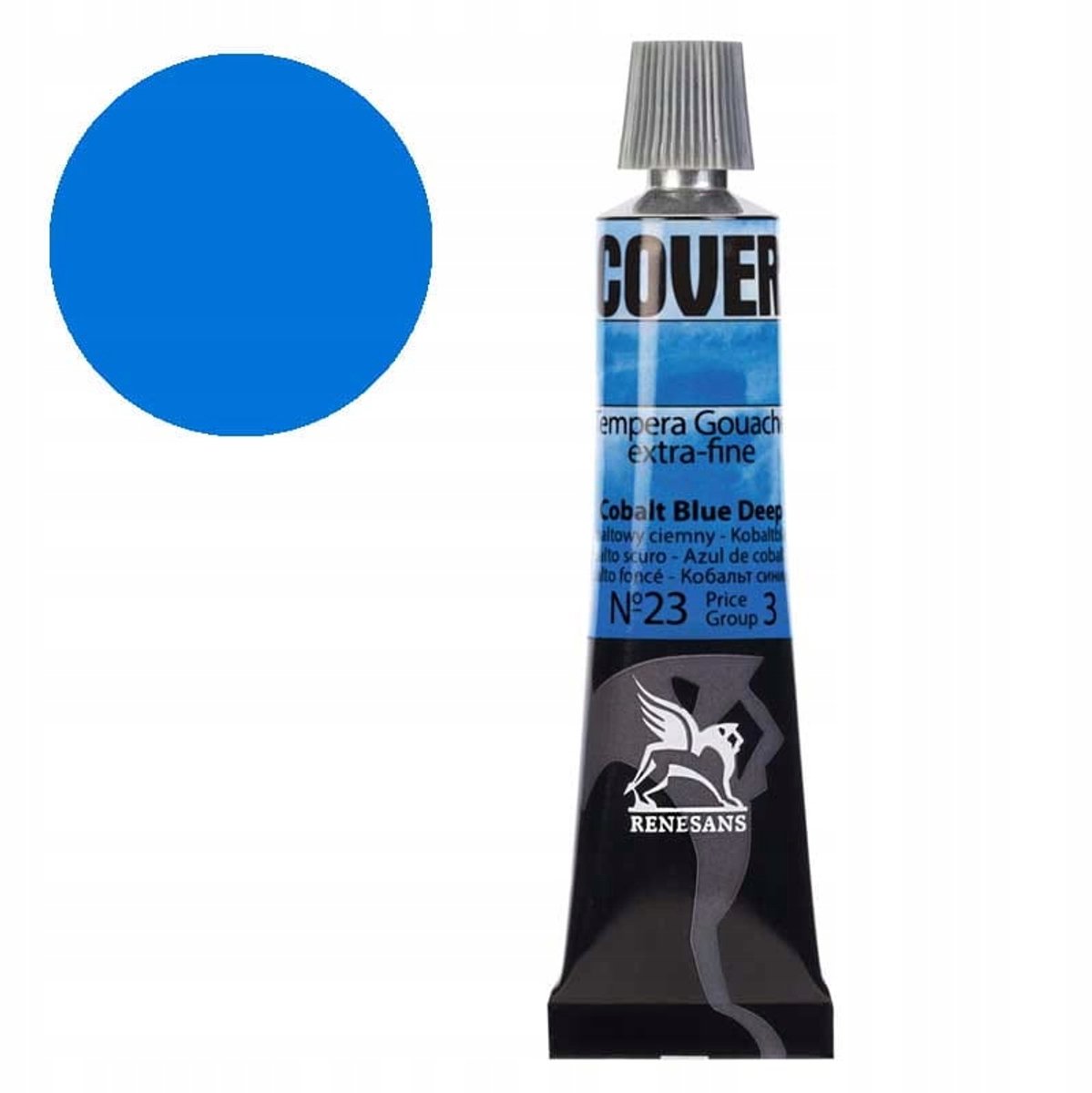 Renesans Cover Tempera Gwasz Verf 20ml - Donker Kobalt Blauw