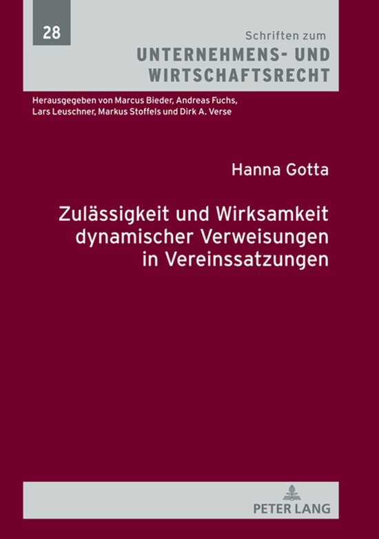 Schriften zum Unternehmens- und Wirtschaftsrecht 28 - Zulaes ... - cover
