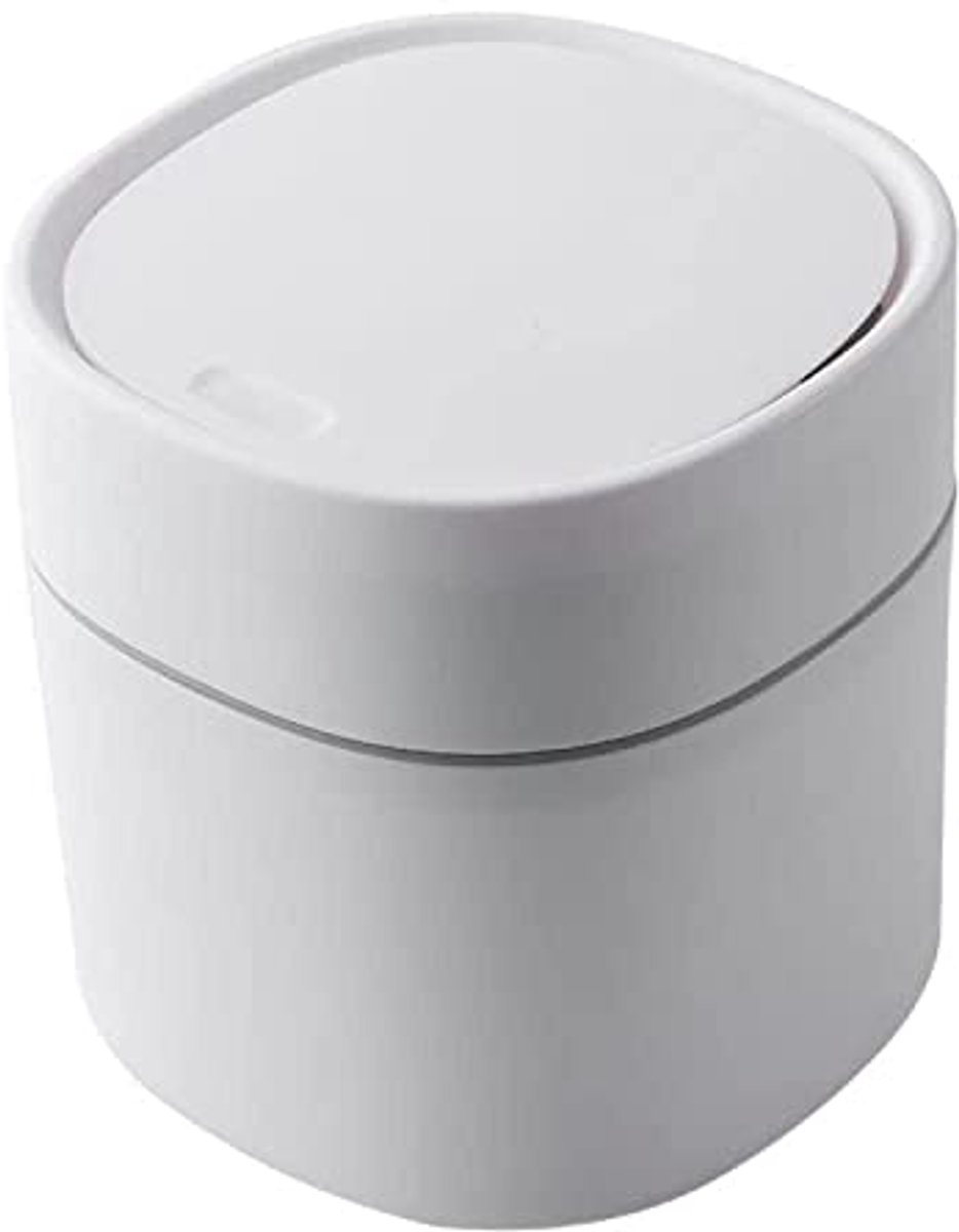 Kleine vuilnisbak met deksel voor bureau en aanrecht - Perfect voor badkamer, slaapkamer en kantoor