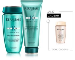 Kérastase Résistance Extentioniste Duo + Cadeau - Shampoo 250ml & Conditioner 200ml + Bain 30ml cadeau - Voor Sterker & Langer Haar - Stimuleert Haargroei