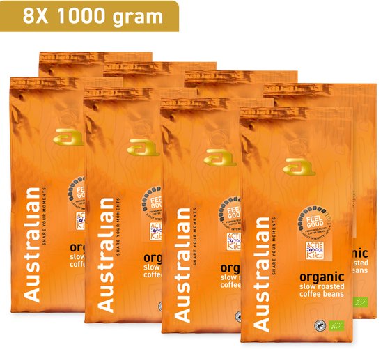 Australian Feel Good koffiebonen - 1000 gram - 8 zakken - BIO/RFA