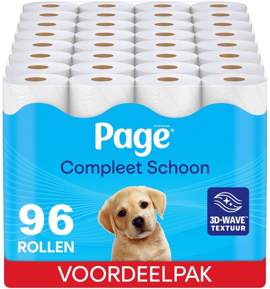 Page® toiletpapier - Compleet Schoon wc papier - 96 rollen - met een vleugje katoen - Voordeelverpakking