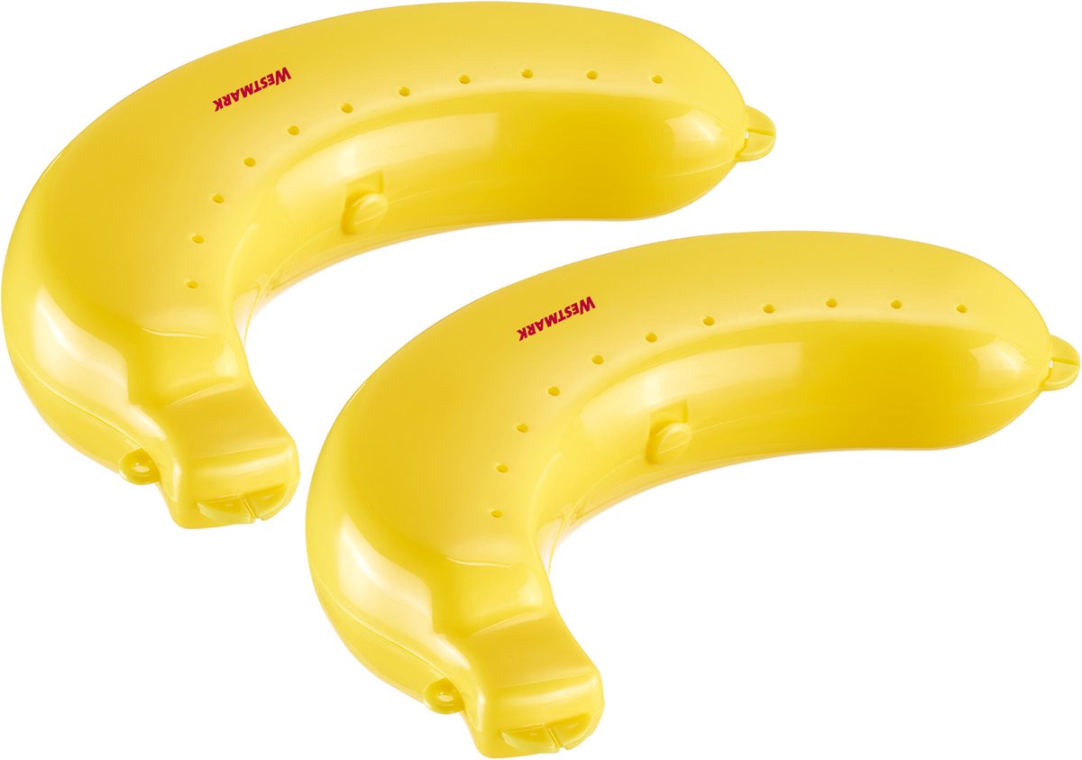 Westmark 2 bananenblikken – Praktische premium bananenboxen, robuust & BPA-vrij, perfecte bescherming voor onderweg – 235 x 139 x 52 mm