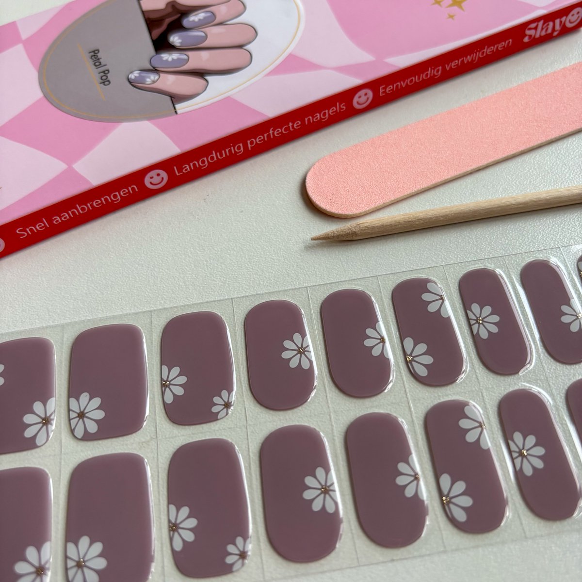 Slayo© - Gellak Stickers - Petal Pop - Nagelstickers - Gel Nail Wrap - Nail Art Stickers - Nail Art - Gellak Nagels - Gel Nagel Stickers - LED/UV lamp nodig