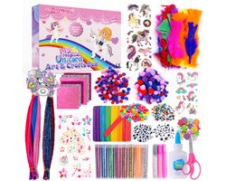 foto van Allerion Glitter Knutseldoos Unicorn - 1000+ delig knutselset voor kinderen 3+