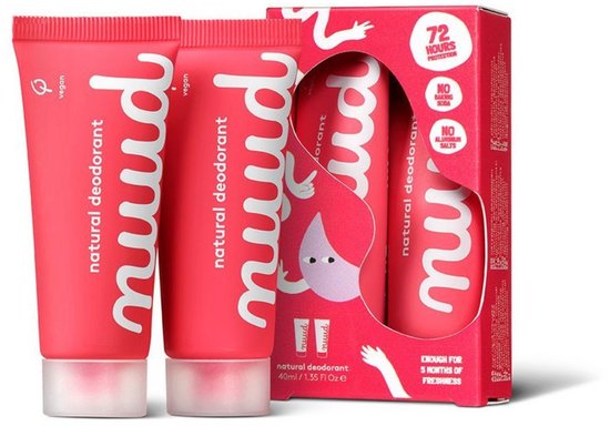 nuud Smarter Pack | nieuwe crème | 2 x 20ml | natuurlijke, vegan crème deodorant