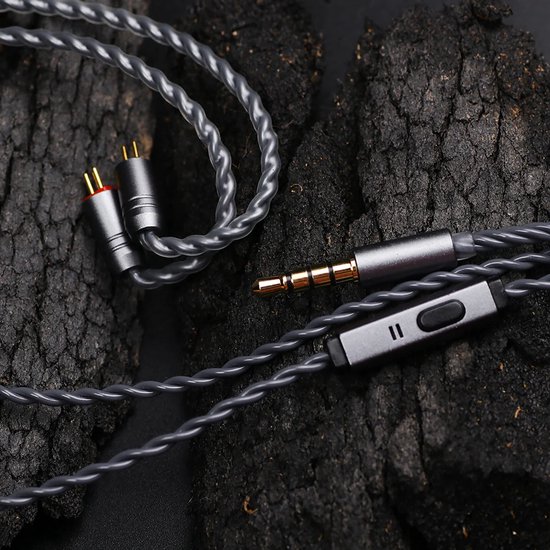 Cubilux Câble IEM De 3,5 Mm à 2 Broches De 0,78 Mm Avec Microphone